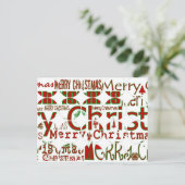 Frohe Weihnacht-Kreis-Postkarte Feiertagspostkarte (Stehend Vorderseite)