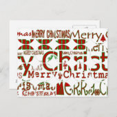 Frohe Weihnacht-Kreis-Postkarte Feiertagspostkarte (Vorne/Hinten)