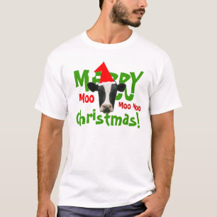 Frohe Weihnacht-Kuh-T - Shirt