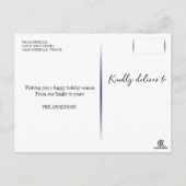 Frohe Weihnacht-Luxuspostkarte Feiertagspostkarte (Rückseite)