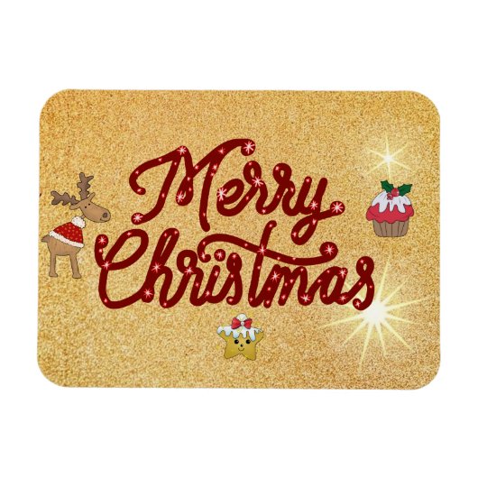 Frohe Weihnacht Magnet (Horizontal)