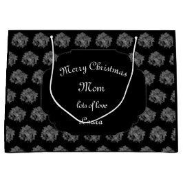 Frohe Weihnacht-Mama-Poinsettiaentwurf Große Geschenktüte