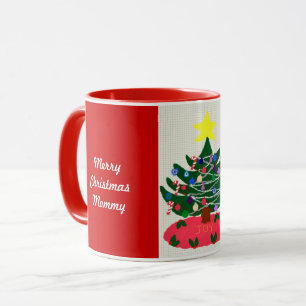 Frohe Weihnacht-Mama verzierte Baum-Tasse Tasse