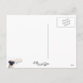 Frohe Weihnacht-Mops Feiertagspostkarte (Rückseite)