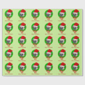 Frohe Weihnacht-Mops Geschenkpapier (Flach)