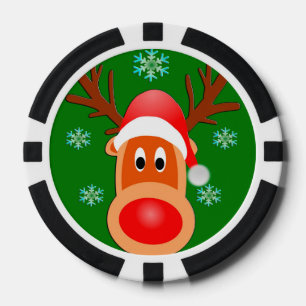 Frohe Weihnacht-niedliche Pokerchips