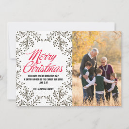 Frohe Weihnacht-Papier-Foto-Karte Feiertagskarte