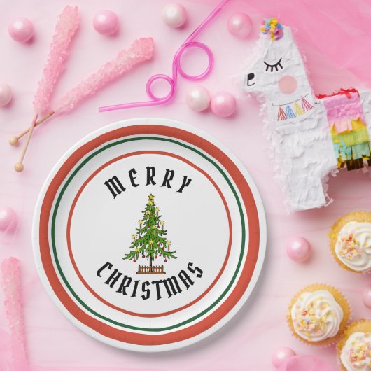 FROHE WEIHNACHT-PAPPTELLER PAPPTELLER (Party)