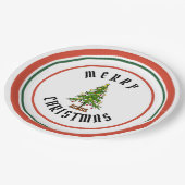 FROHE WEIHNACHT-PAPPTELLER PAPPTELLER (Schrägansicht)