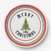 FROHE WEIHNACHT-PAPPTELLER PAPPTELLER (Vorderseite)