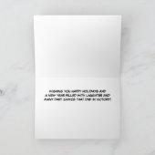 Frohe Weihnacht-Pfeil-Spieler Feiertagskarte (Innenseite)