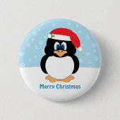 Frohe Weihnacht-Pinguin-Knopf Button (Vorderseite)