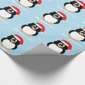 Frohe Weihnacht-Pinguin-Packpapier Geschenkpapier (Ecke)