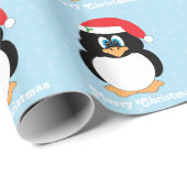 Frohe Weihnacht-Pinguin-Packpapier Geschenkpapier (Rolleneckpunkt)