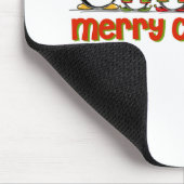 Frohe Weihnacht-Pinguine Mousepad (Ecke)