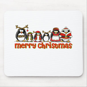 Frohe Weihnacht-Pinguine Mousepad
