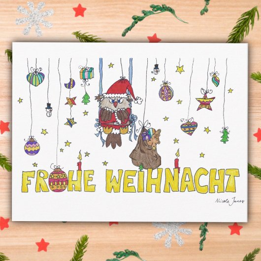 Frohe Weihnacht Postcard von Nicole Janes Postkarte