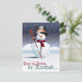 Frohe Weihnacht Postkarte (Stehend Vorderseite)