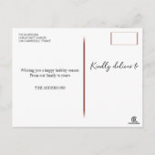 Frohe Weihnacht-Postkarte Feiertagspostkarte (Rückseite)