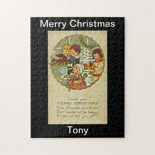 Frohe Weihnacht-Puzzlespiel-Entwurf Puzzle (Vertikal)