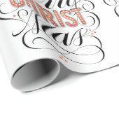 Frohe Weihnacht-religiöse rote Licht-Kalligraphie Geschenkpapier (Rolleneckpunkt)