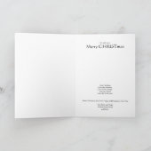 Frohe Weihnacht-religiöse Tafel-Kalligraphie Feiertagskarte (Innenseite)