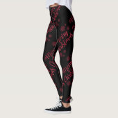 Frohe Weihnacht-rote Glitzer-Schwarz-Leggings Leggings (Links)