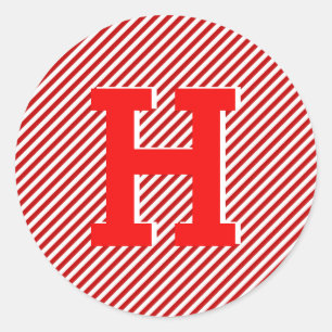 Frohe Weihnacht-roter und weißer Streifen-Feiertag Runder Aufkleber