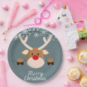 Frohe Weihnacht-Rotwild Pappteller (Party)