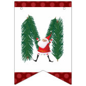 Frohe Weihnacht-Sankt-Kiefern-Nadeln - Wimpelkette (Erste Fahne)