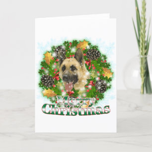 Frohe Weihnacht-Schäferhund Feiertagskarte