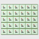 Frohe Weihnacht-Schlafenwindhund Geschenkpapier (Flach)