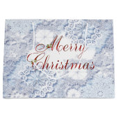 Frohe Weihnacht-Schnee-Geschenk-Tasche groß Große Geschenktüte (Vorderseite)