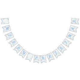 Frohe Weihnacht-Schneeflocken - Flaggen-Flaggen Wimpelkette