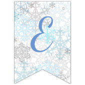 Frohe Weihnacht-Schneeflocken - Flaggen-Flaggen Wimpelkette (Dritte Fahne)