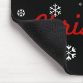 Frohe Weihnacht-Schneeflocken Mousepad (Ecke)