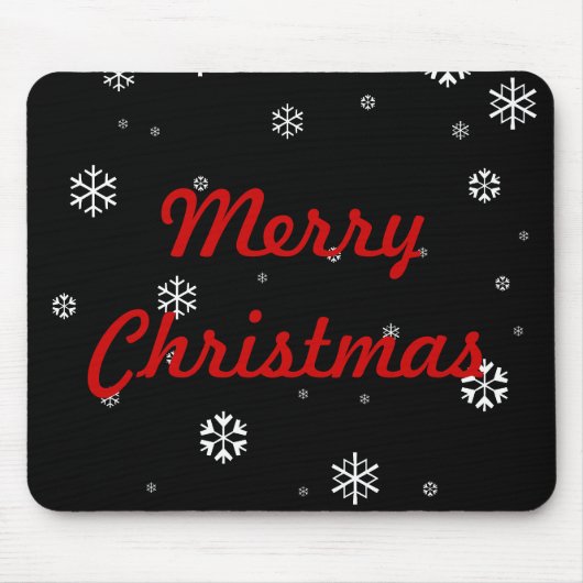Frohe Weihnacht-Schneeflocken Mousepad (Vorne)