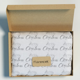 Frohe Weihnacht-silbernes Geschenkpapier