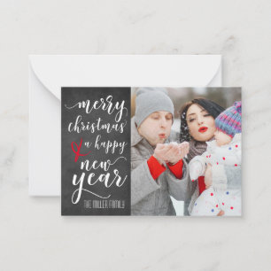 Frohe Weihnacht-Tafel-Foto-Gruß-Karte Mitteilungskarte