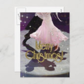 Frohe Weihnacht-Tänzer Feiertagspostkarte (Vorne/Hinten)