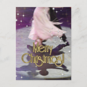 Frohe Weihnacht-Tänzer Feiertagspostkarte