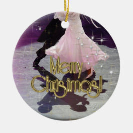 Frohe Weihnacht-Tänzer Keramik Ornament