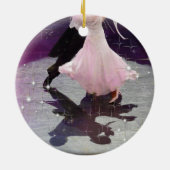 Frohe Weihnacht-Tänzer Keramik Ornament (Hinten)