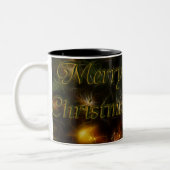 Frohe Weihnacht-Tasse Zweifarbige Tasse (Links)