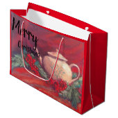 Frohe Weihnacht-Tee Große Geschenktüte (Vorderseite Schrägansicht)