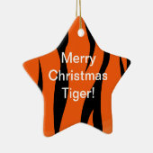 Frohe Weihnacht-Tiger-Verzierung Keramikornament (Rechts)