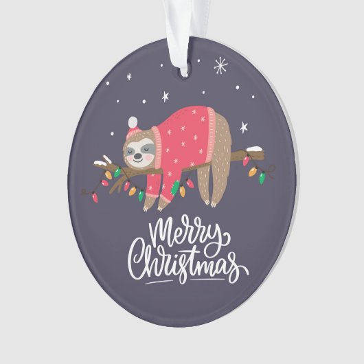 Frohe Weihnacht-Trägheit Ornament (Vorderseite)