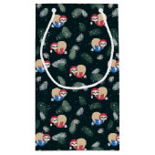 Frohe Weihnacht-Trägheits-Verzierungs-Muster Kleine Geschenktüte (Rückseite)