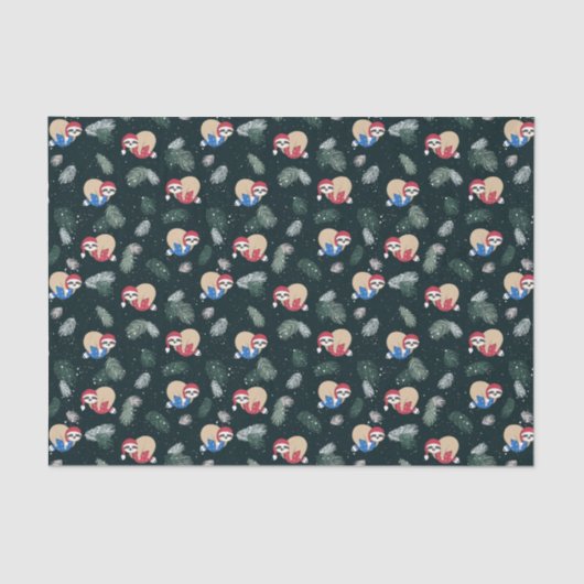 Frohe Weihnacht-Trägheits-Verzierungs-Muster Seidenpapier (Vorderseite)