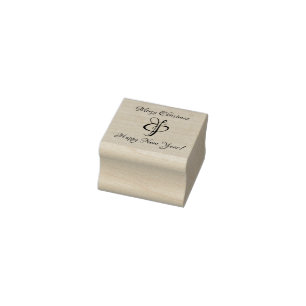 Frohe Weihnacht-u. glückliches neues Gummistempel